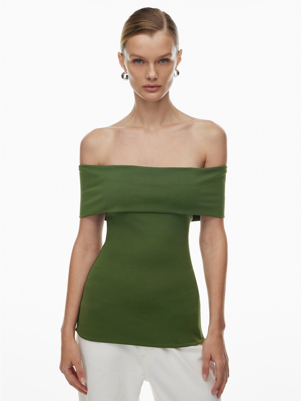Aritzia Contour Sleeveless Off shoulder Hip
Top in Sancho Green Medium new